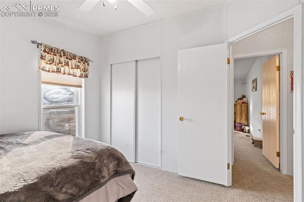 20480 Drennan Road Colorado Springs, CO 80928 - Photo 27 of 47 a bedroom with a bed and a mirror