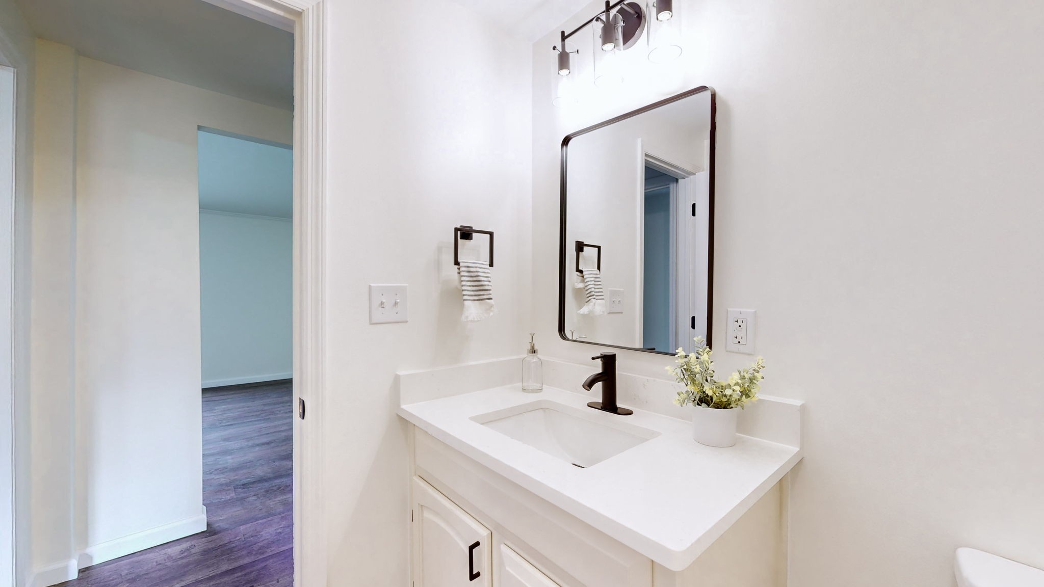 4452 William Woodard Road Springfield, TN 37172 - Photo 32 of 45 a bathroom with a sink and a mirror
