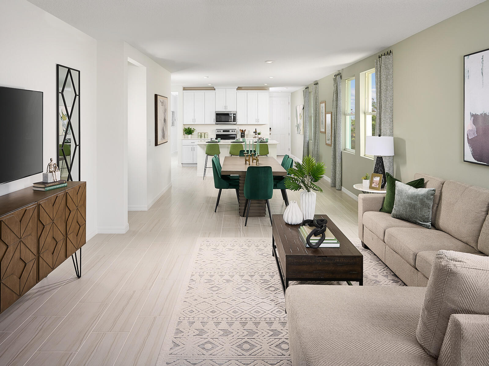 14418 Southwest New Dawn Road Indiantown, FL 34956 - Photo 6 of 16 a living room with furniture and a flat screen tv