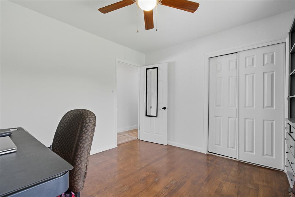 421 East Tarrant Road Grand Prairie, TX 75050 - Photo 24 of 32 Unfurnished office featuring dark wood-style floors and a ceiling fan