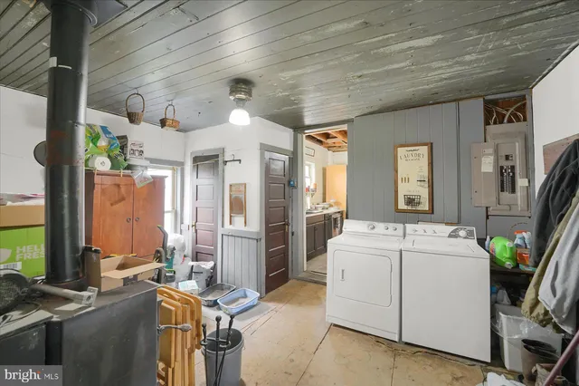 a room with storage and utility