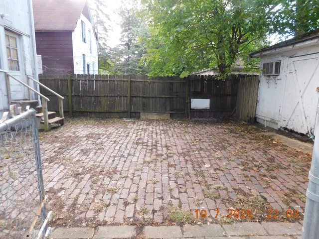 a backyard of a house