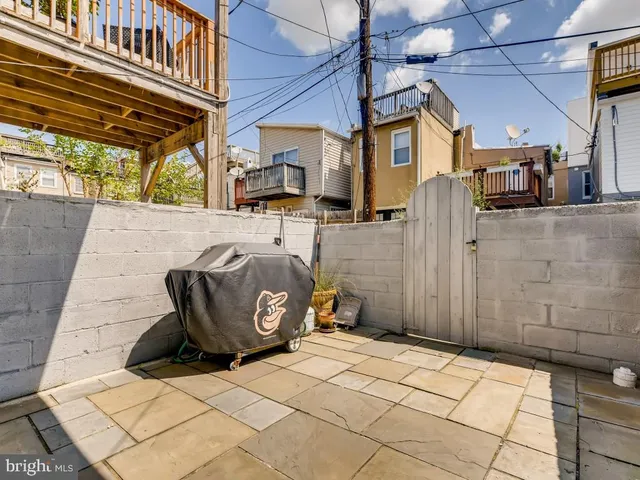 a view of a street with sitting area