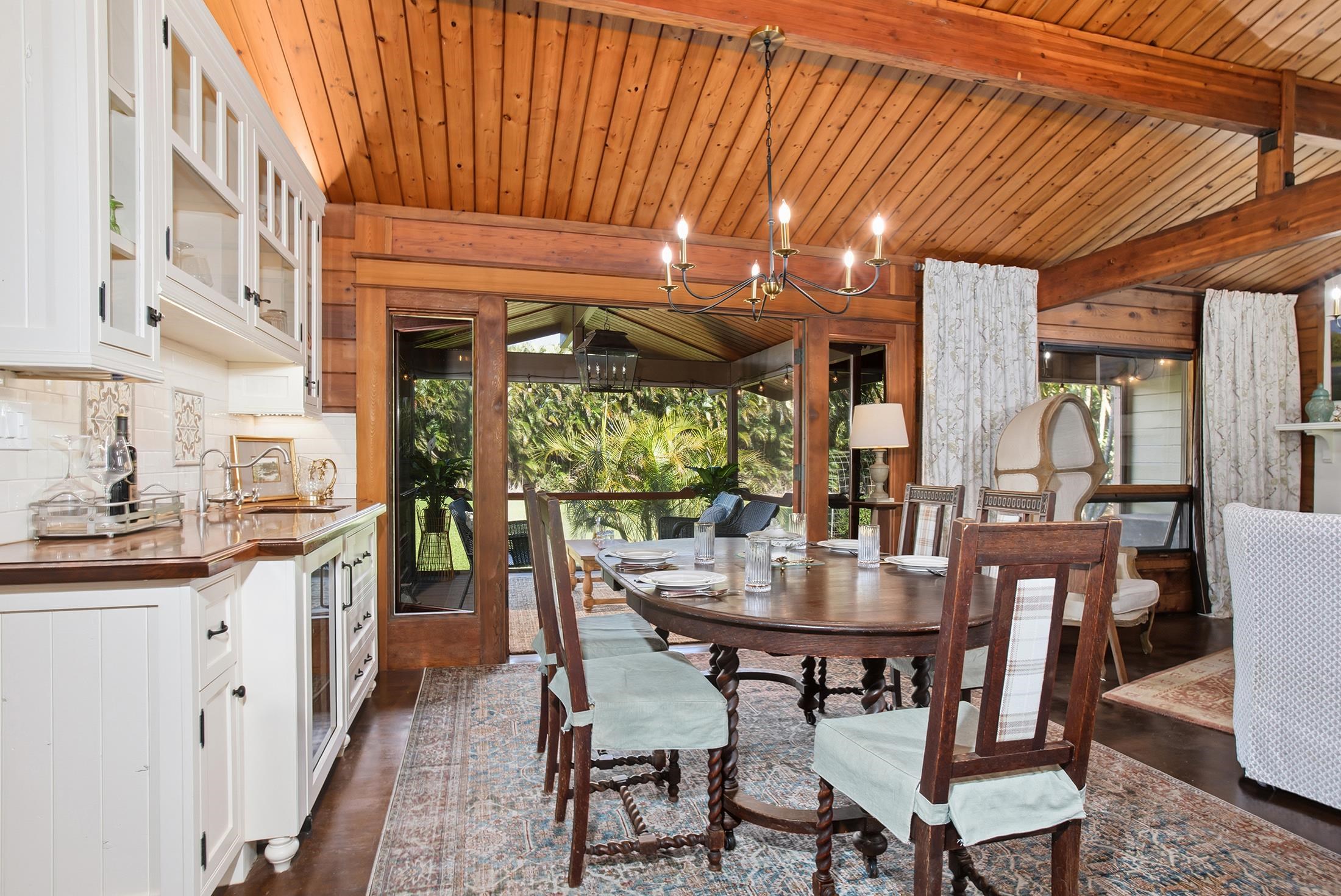 30 Mamao Place Haiku, HI 96708 - Photo 15 of 50 a view of a dining room with furniture window and outside view