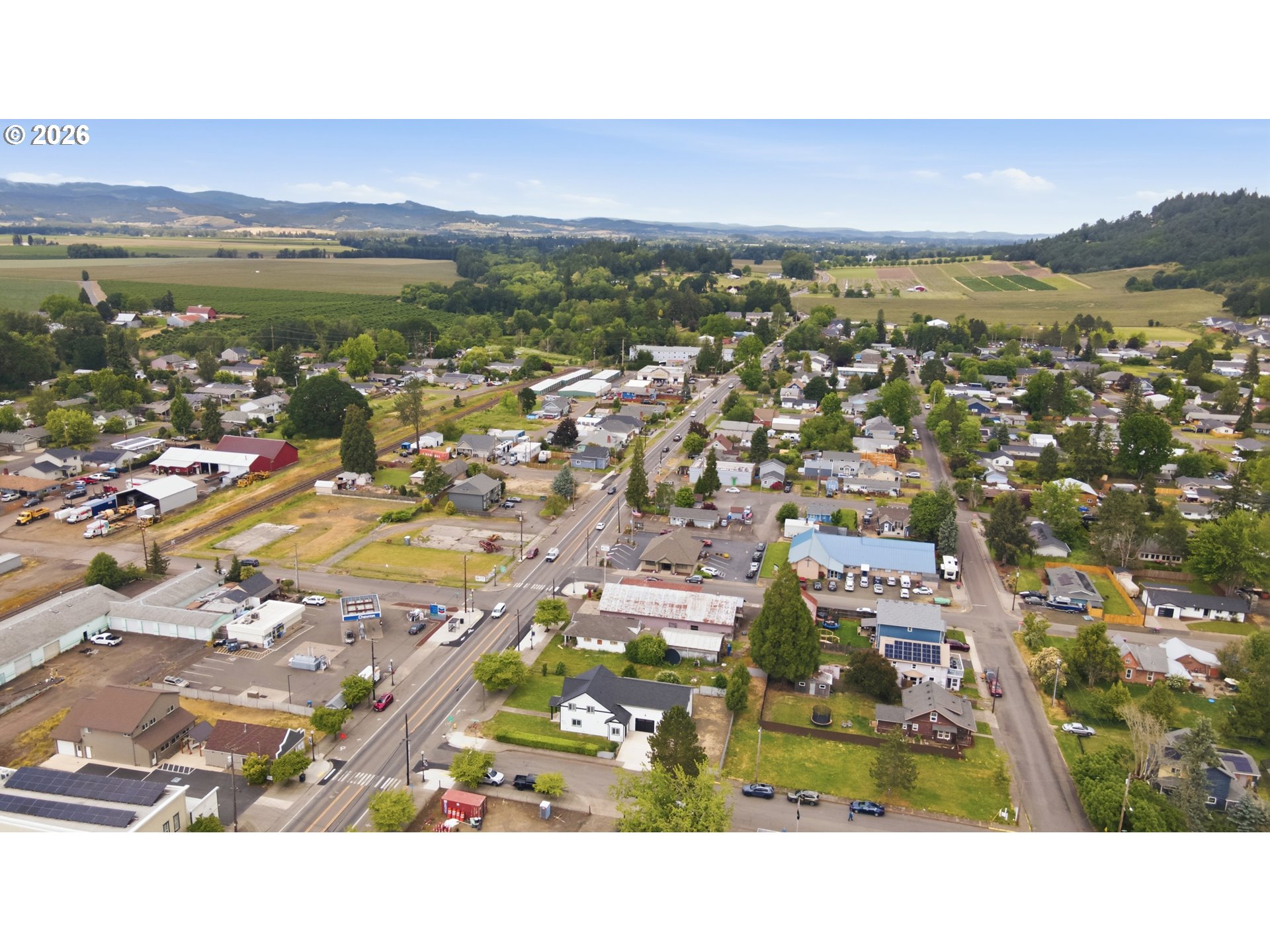 413 South Trade Street Amity, OR 97101 - Photo 41 of 42 an aerial view of residential houses with outdoor space