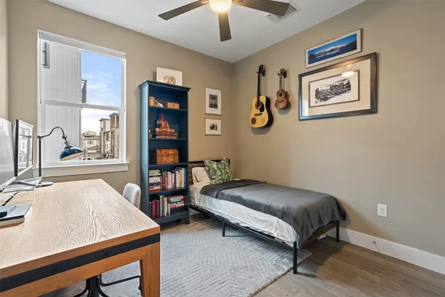 a view of a lake with a big yard