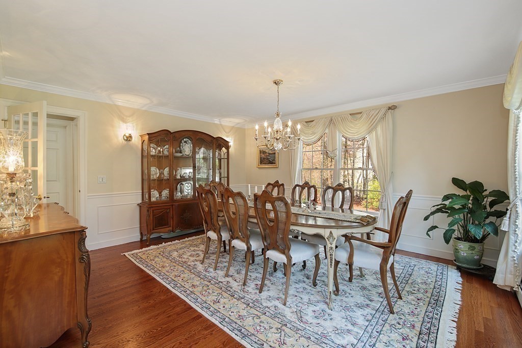 31 Draper Road Dover, MA 02030 - Photo 11 of 41 a view of a dining room with furniture window and wooden floor