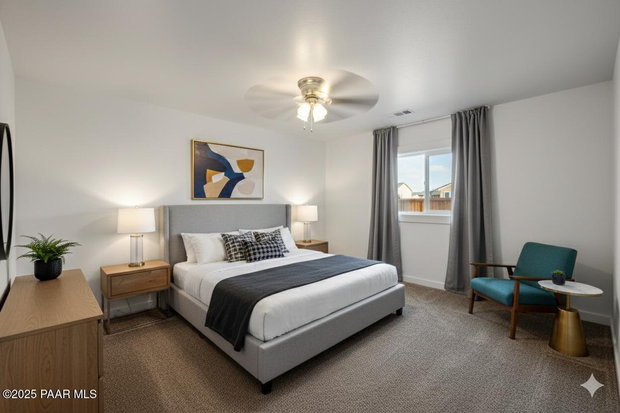 8070 East Gale Road Prescott Valley, AZ 86314 - Photo 17 of 38 Staged Primary Bedroom