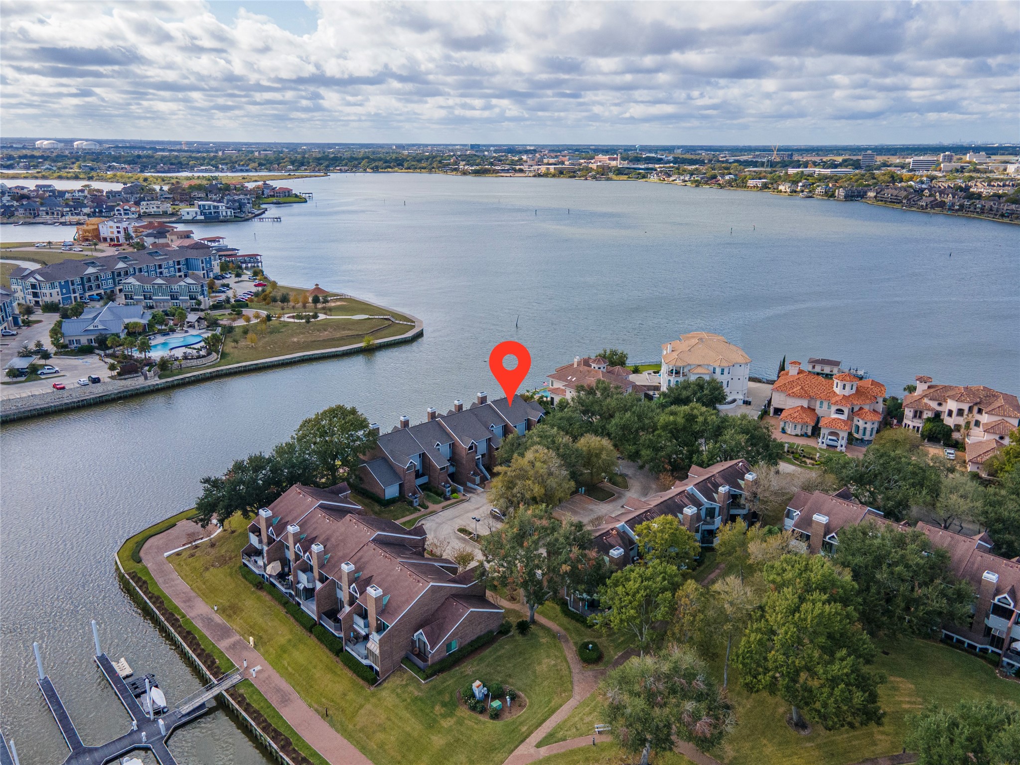 2037 Enterprise Avenue League City, TX 77573 - Photo 49 of 49 an aerial view of a house with a lake view