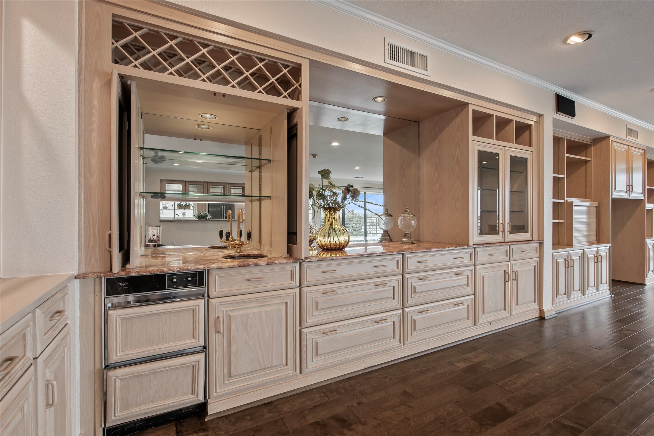 2037 Enterprise Avenue League City, TX 77573 - Photo 9 of 49 a kitchen with granite countertop white cabinets and white appliances