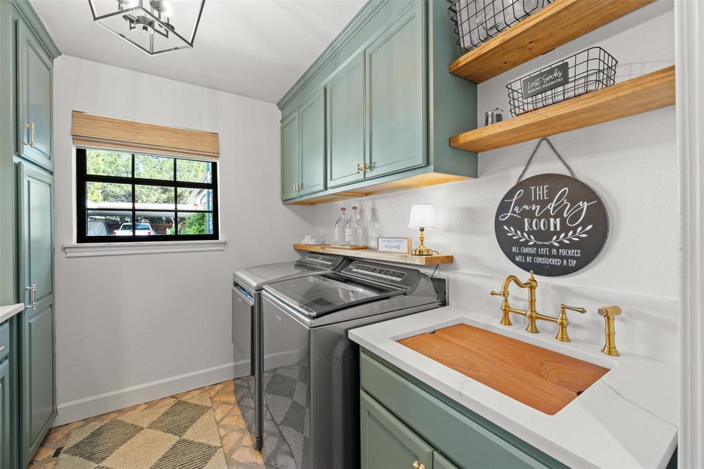 3050 Bosque Ridge Road Crawford, TX 76638 - Photo 20 of 40 a kitchen with a stove and a white refrigerator
