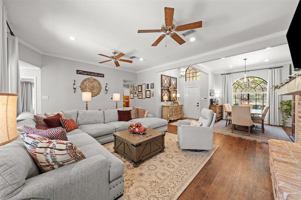 3050 Bosque Ridge Road Crawford, TX 76638 - Photo 5 of 40 a living room with furniture kitchen view and a large window