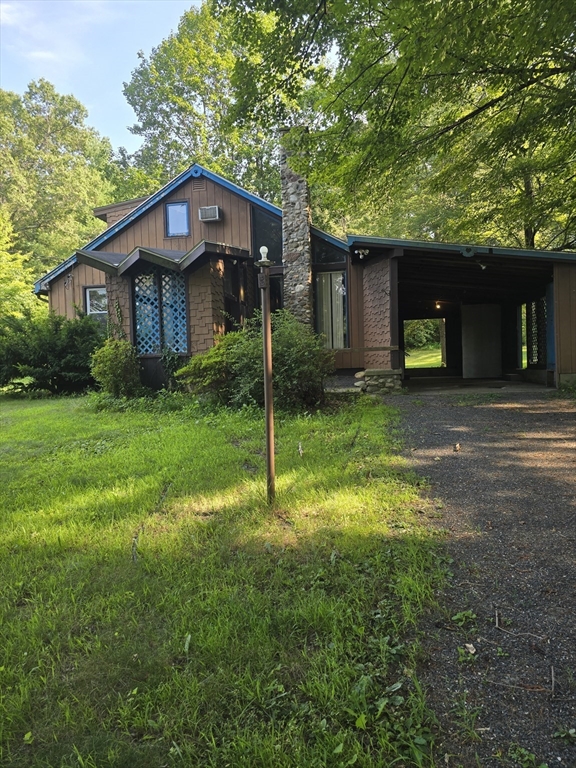 a house view with a outdoor space
