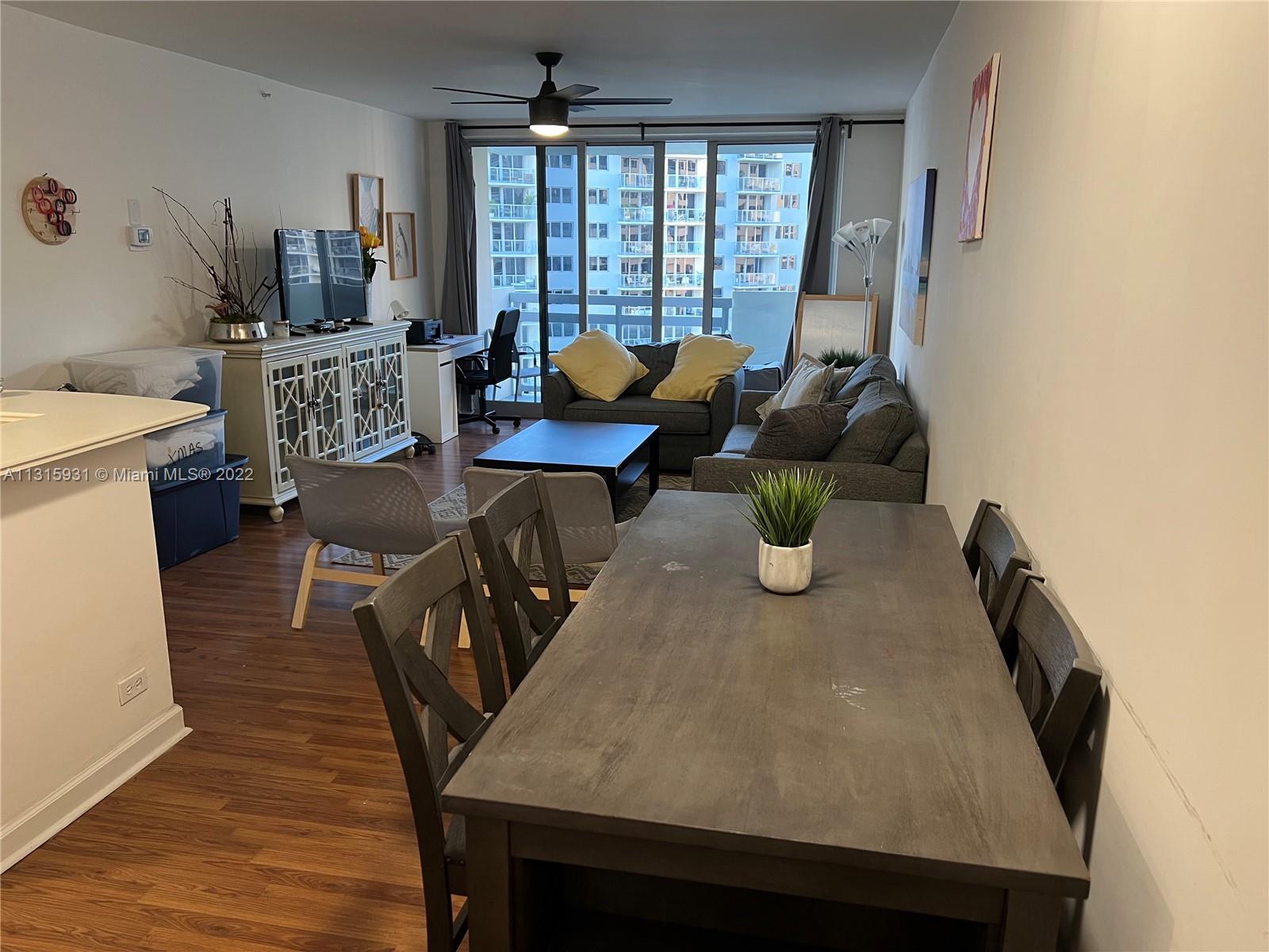 1500 Bay Road, Unit 944S Miami Beach, FL 33139 - Photo 16 of 82 a dining room with furniture and wooden floor
