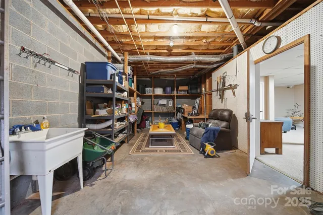 a view of storage and utility room