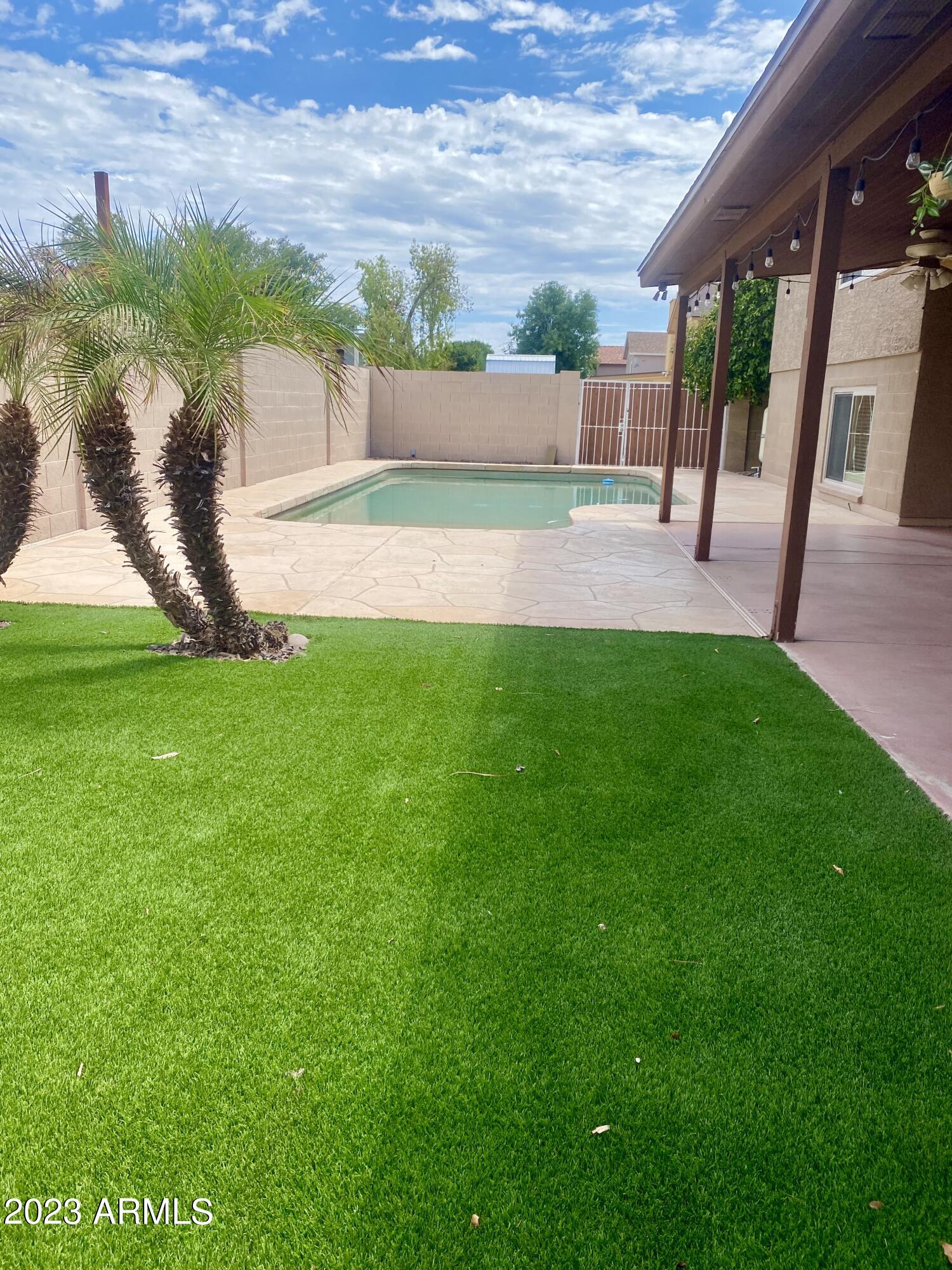 608 East Appaloosa Road Gilbert, AZ 85296 - Photo 35 of 38 a view of a backyard