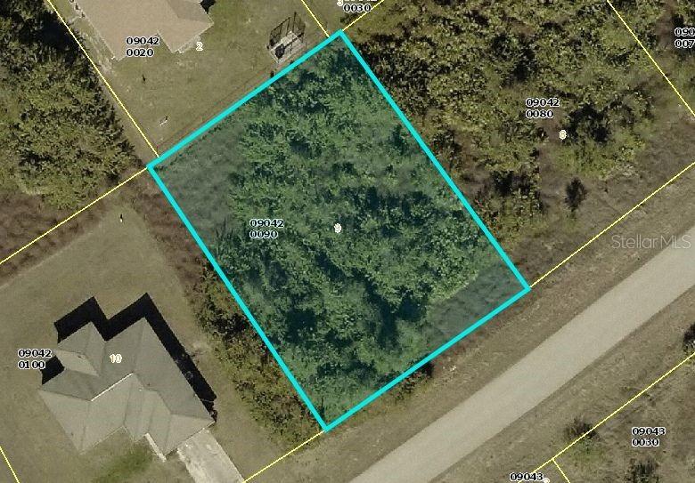 a view of a backyard