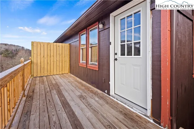a view of deck with balcony