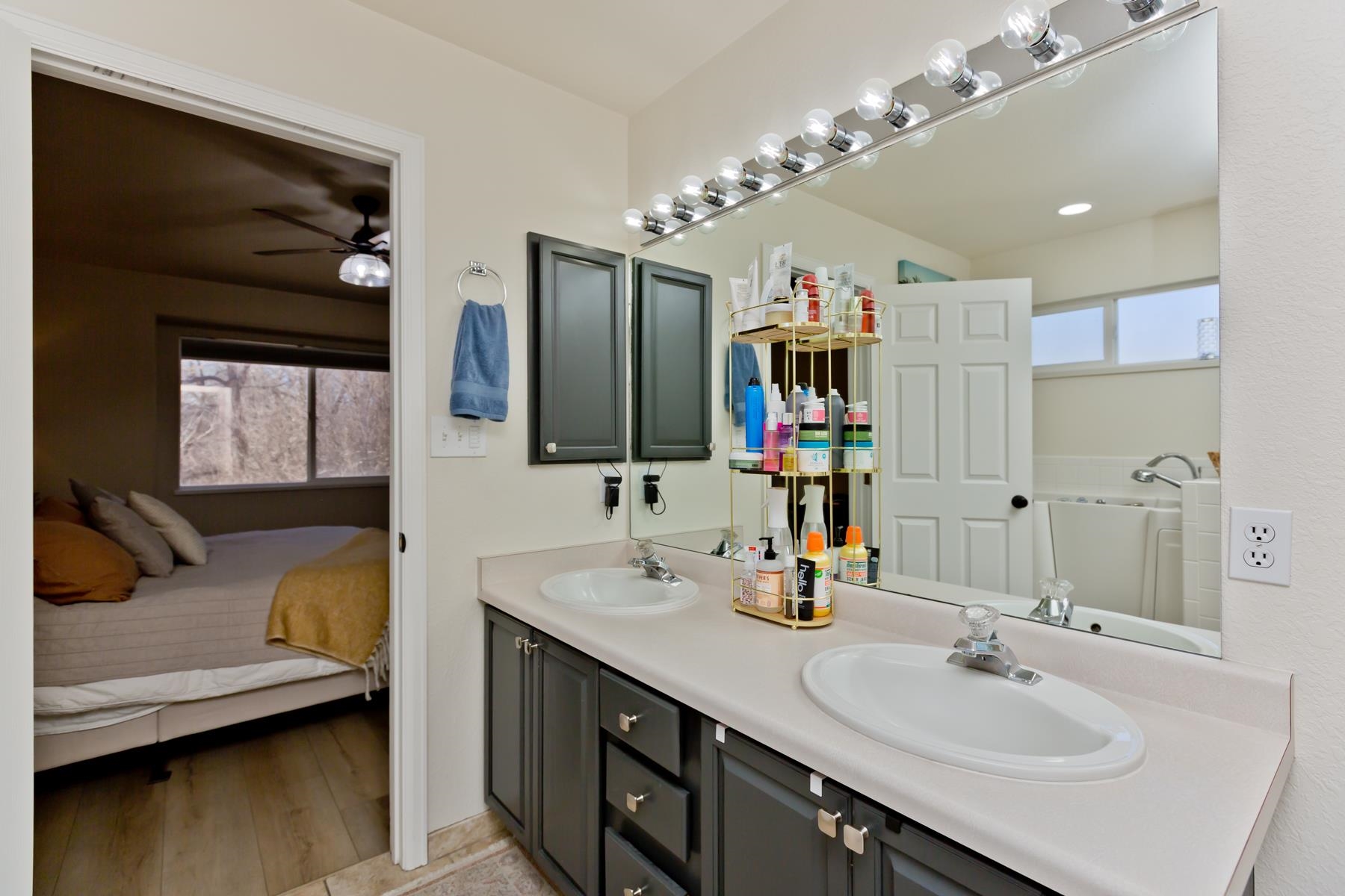 528 Park Ridge Court Grand Junction, CO 81507 - Photo 18 of 42 a bathroom with a sink double vanity granite and a mirror