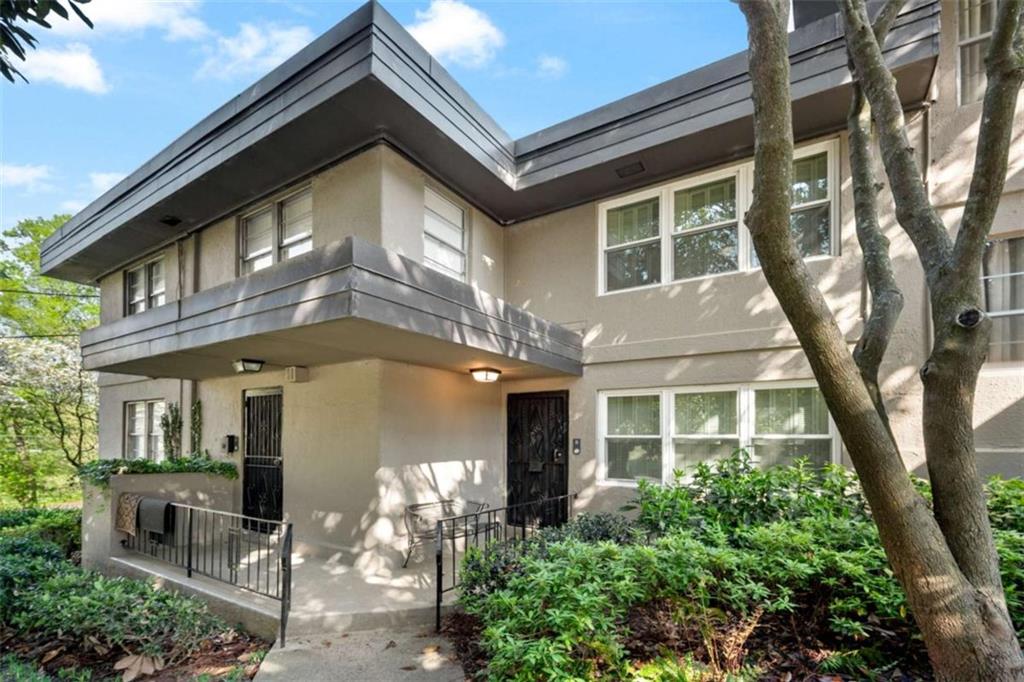 a front view of a house