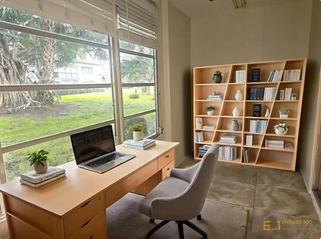 a swimming pool view with a lake view