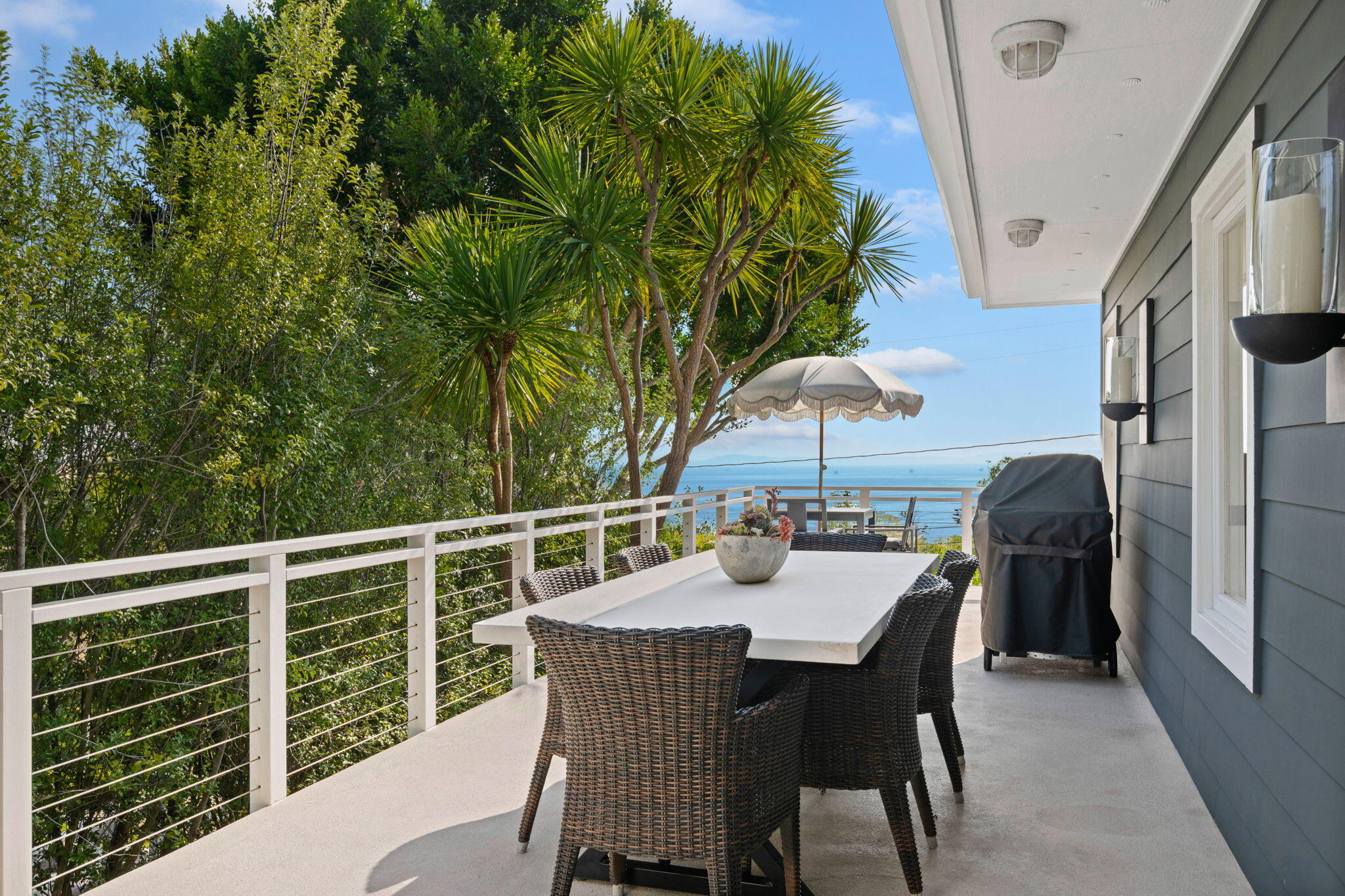 2290 Whitney Avenue Summerland, CA 93067 - Photo 10 of 28 a view of a dining table and chairs in the balcony