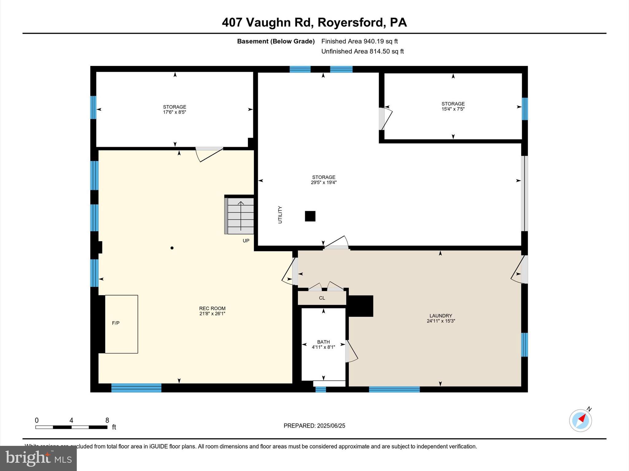 407 Vaughn Road Royersford, PA 19468 - Photo 32 of 32 Lower Level Floor Plan