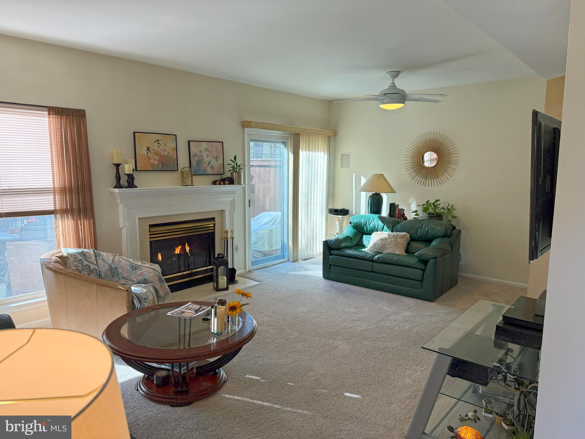 22 Chilmark Court Bear, DE 19701 - Photo 4 of 29 a living room with furniture a fireplace and a flat screen tv