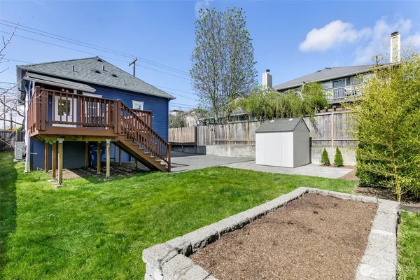 an aerial view of a house with swimming pool