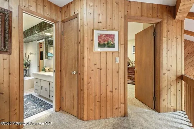 a view of a bathroom from a bathroom