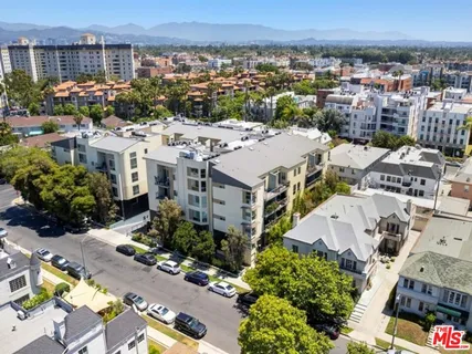 an aerial view of multiple house