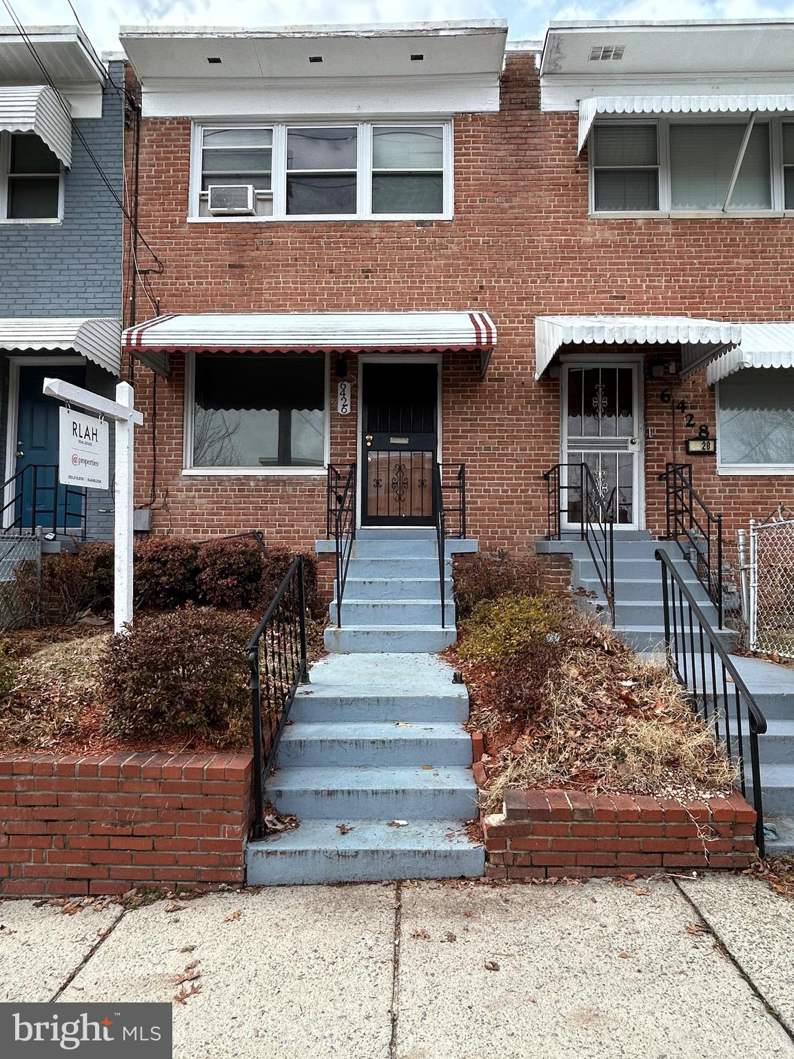 a front view of a house