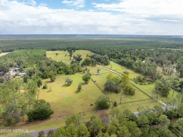 a view of an outdoor space and swimming pool