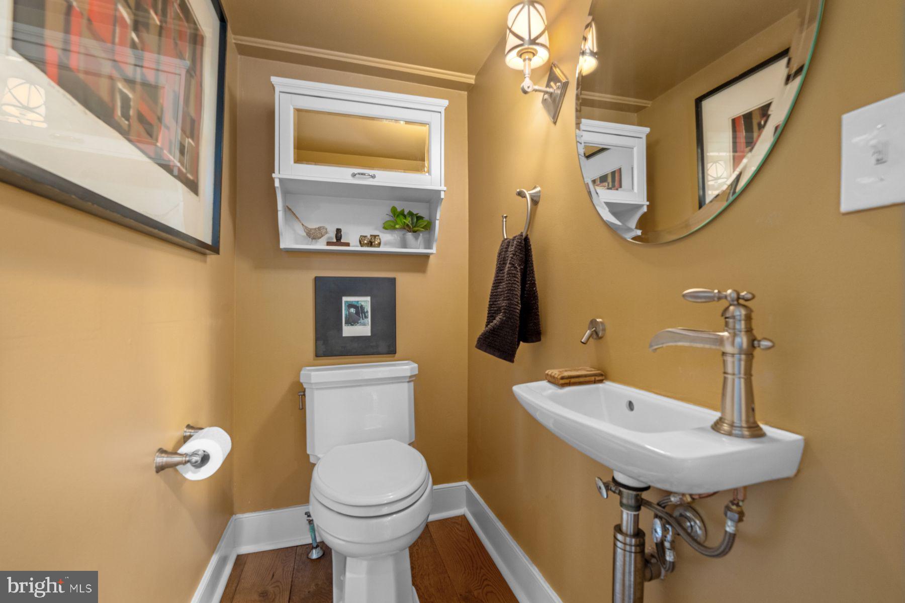 2472 River Road New Hope, PA 18938 - Photo 24 of 50 a bathroom with a toilet sink and mirror