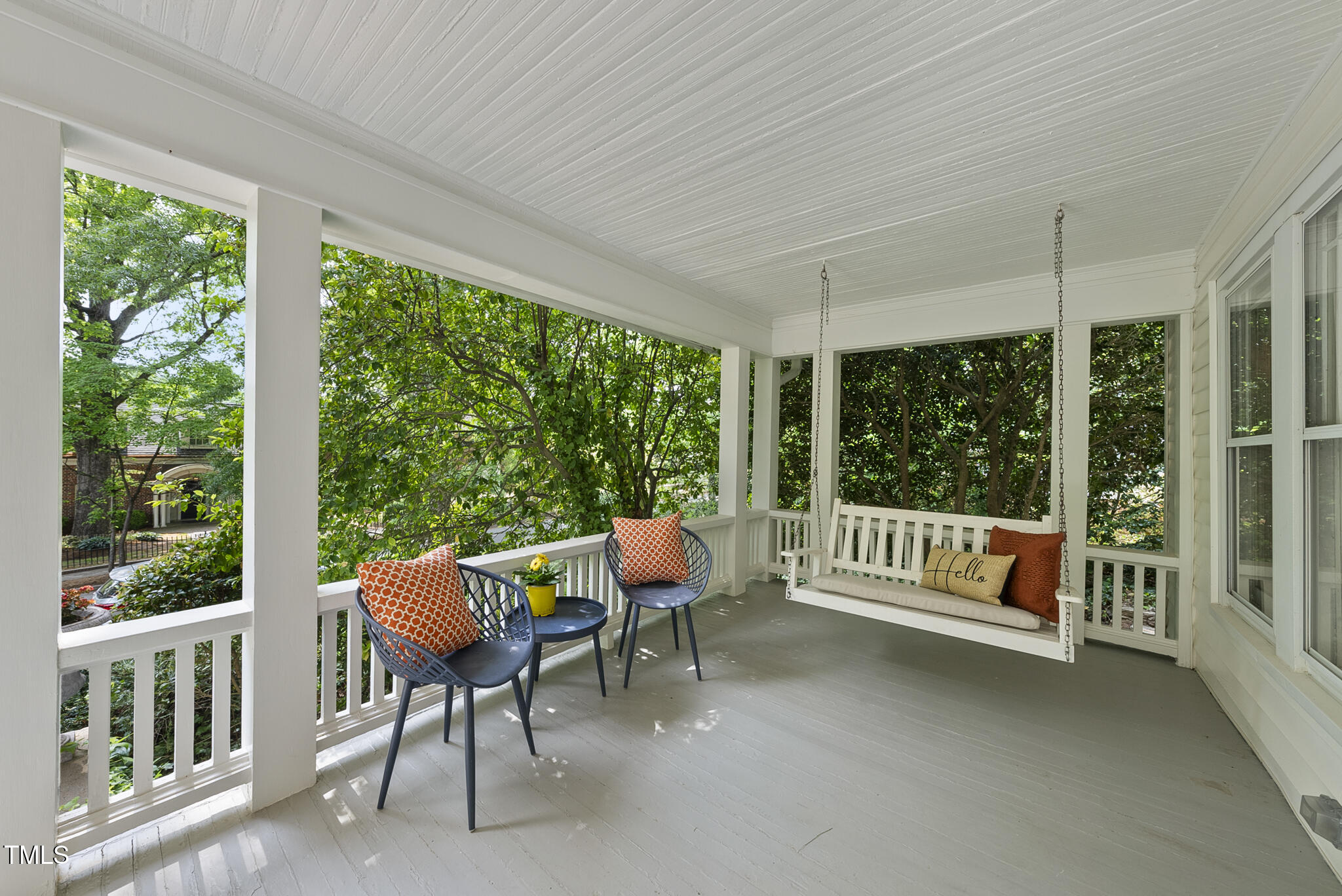 223 Hawthorne Road Raleigh, NC 27605 - Photo 3 of 47 a living room with furniture and garden view