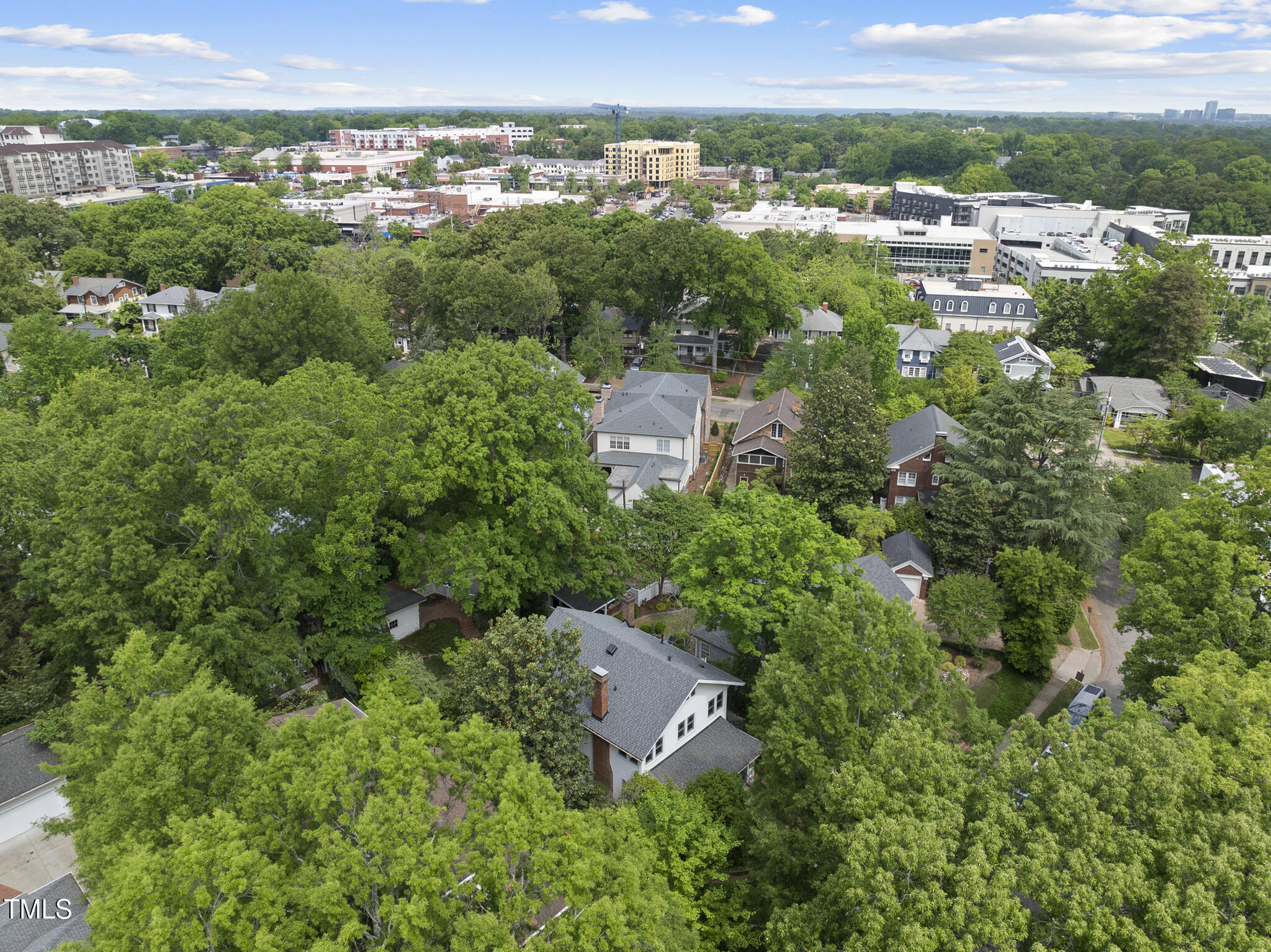 223 Hawthorne Road Raleigh, NC 27605 - Photo 39 of 47 an aerial view of a city with lots of residential buildings