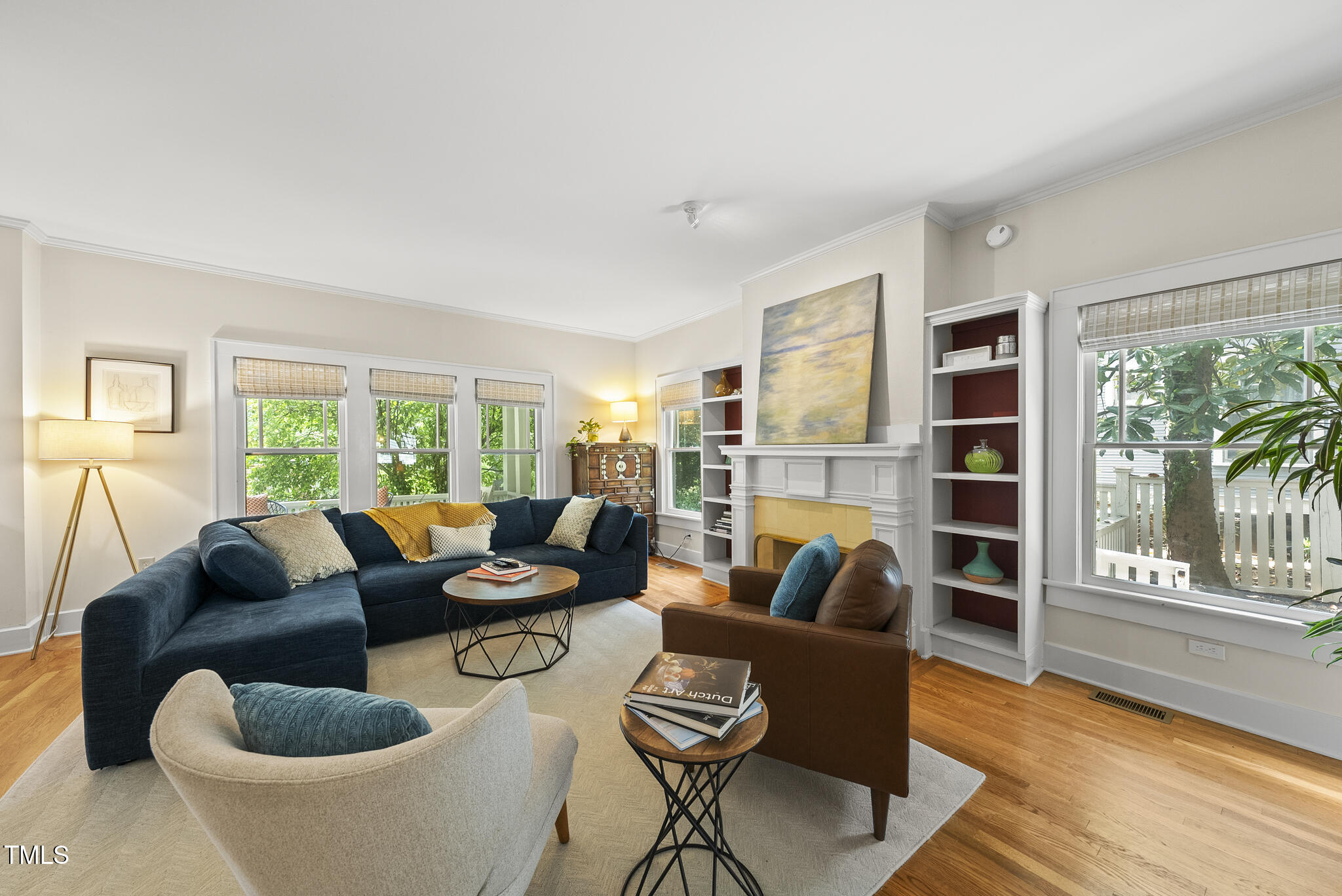223 Hawthorne Road Raleigh, NC 27605 - Photo 6 of 47 a living room with furniture and a large window