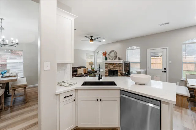 a kitchen with cabinets a sink a stove and white cabinets