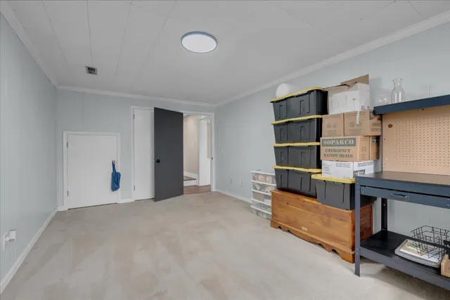 a view of a swimming pool with a lounge chairs