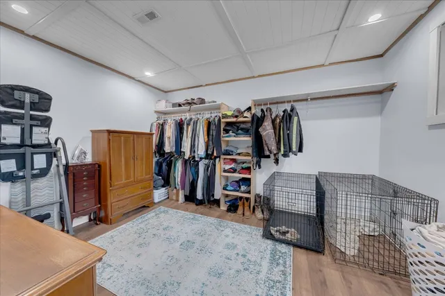 an aerial view of multiple house