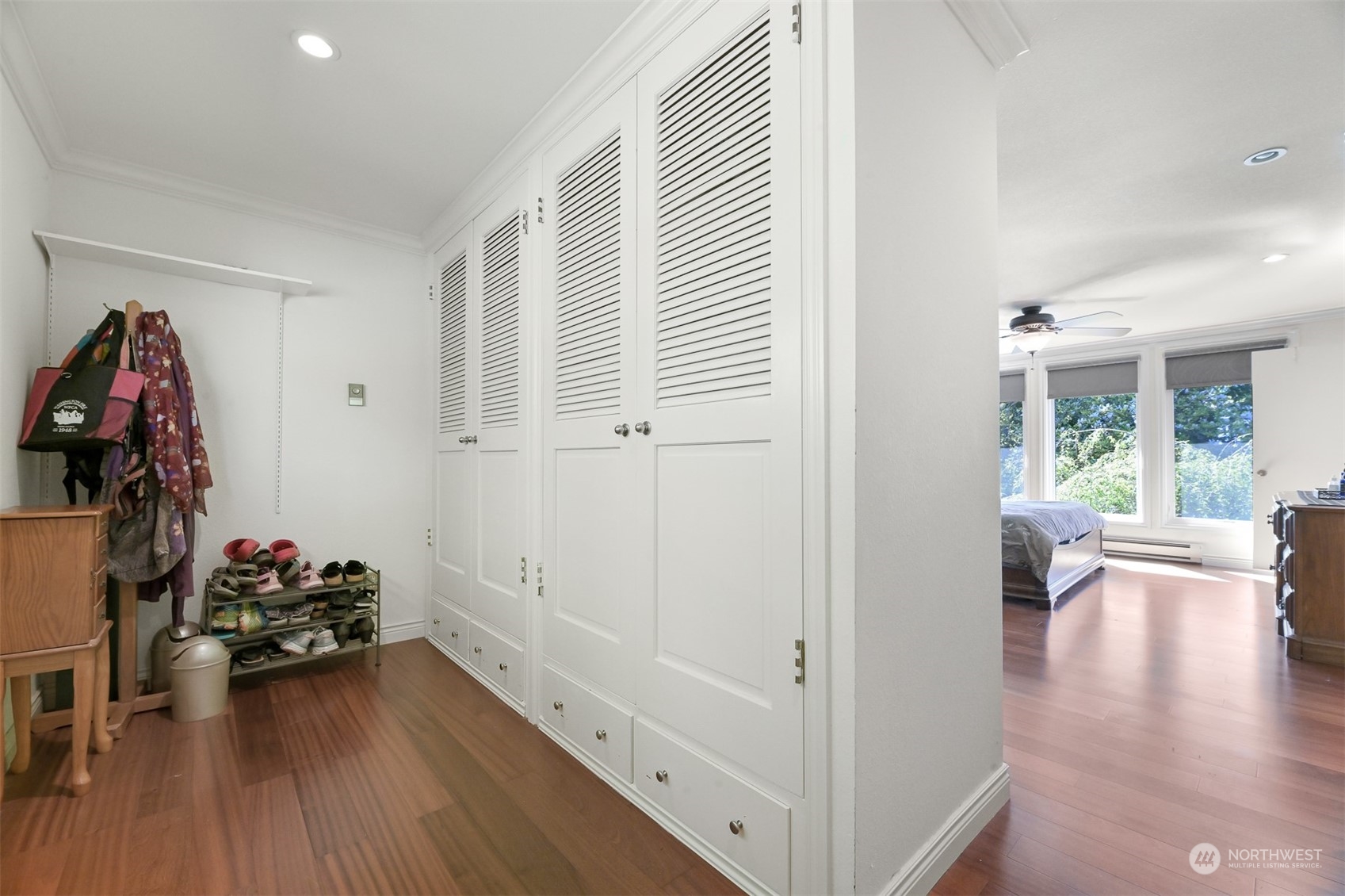 414 Fieldston Road Bellingham, WA 98225 - Photo 16 of 27 a view of a room with wooden floor and a window