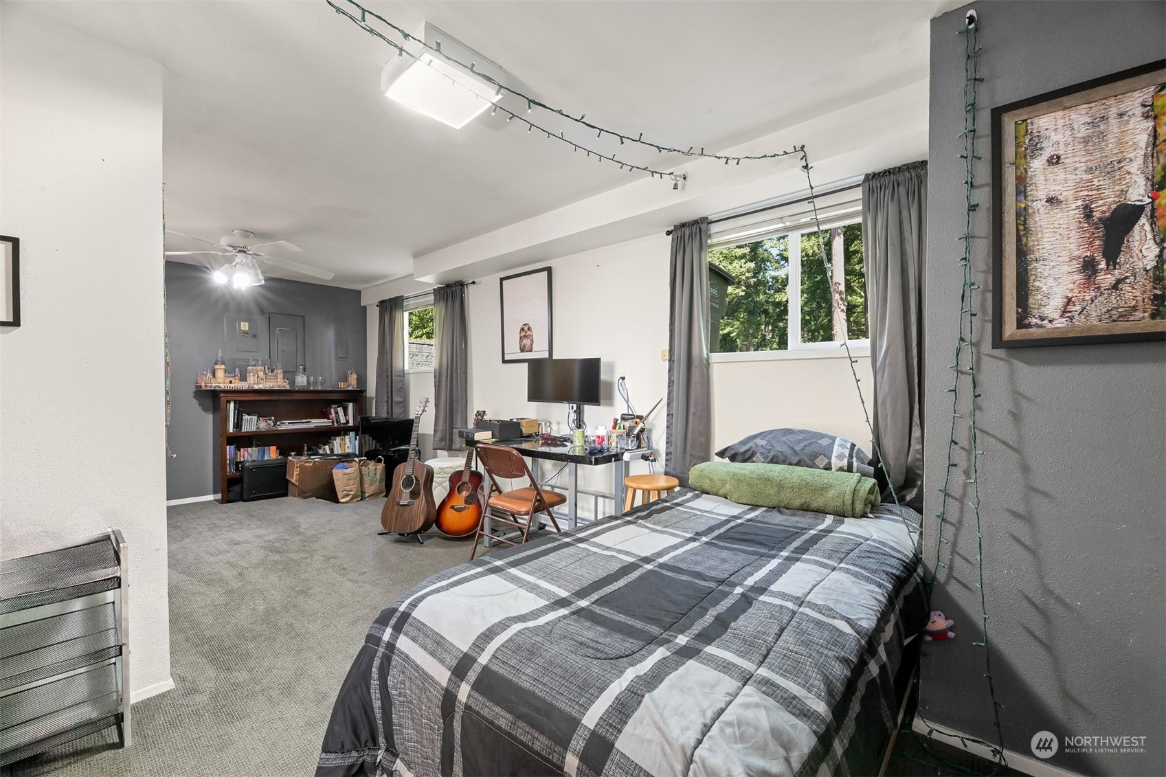 414 Fieldston Road Bellingham, WA 98225 - Photo 20 of 27 a bedroom with bed and a large window