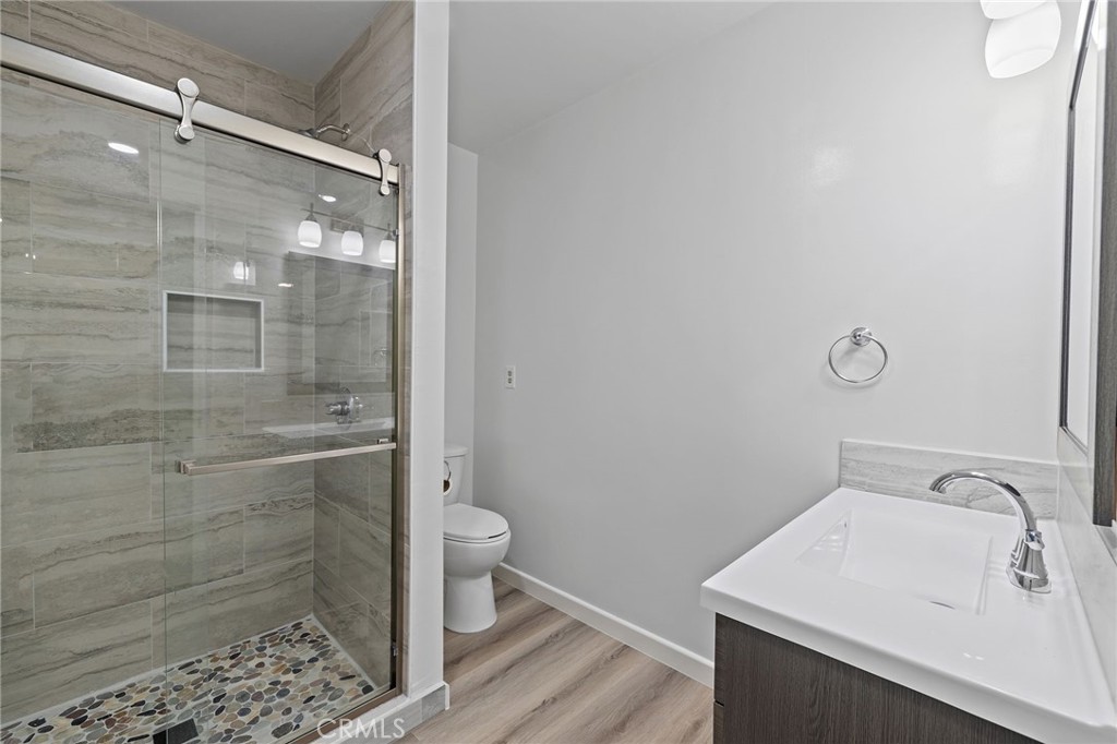 1281 Mayapan Road La Habra Heights, CA 90631 - Photo 31 of 65 a bathroom with a sink and shower