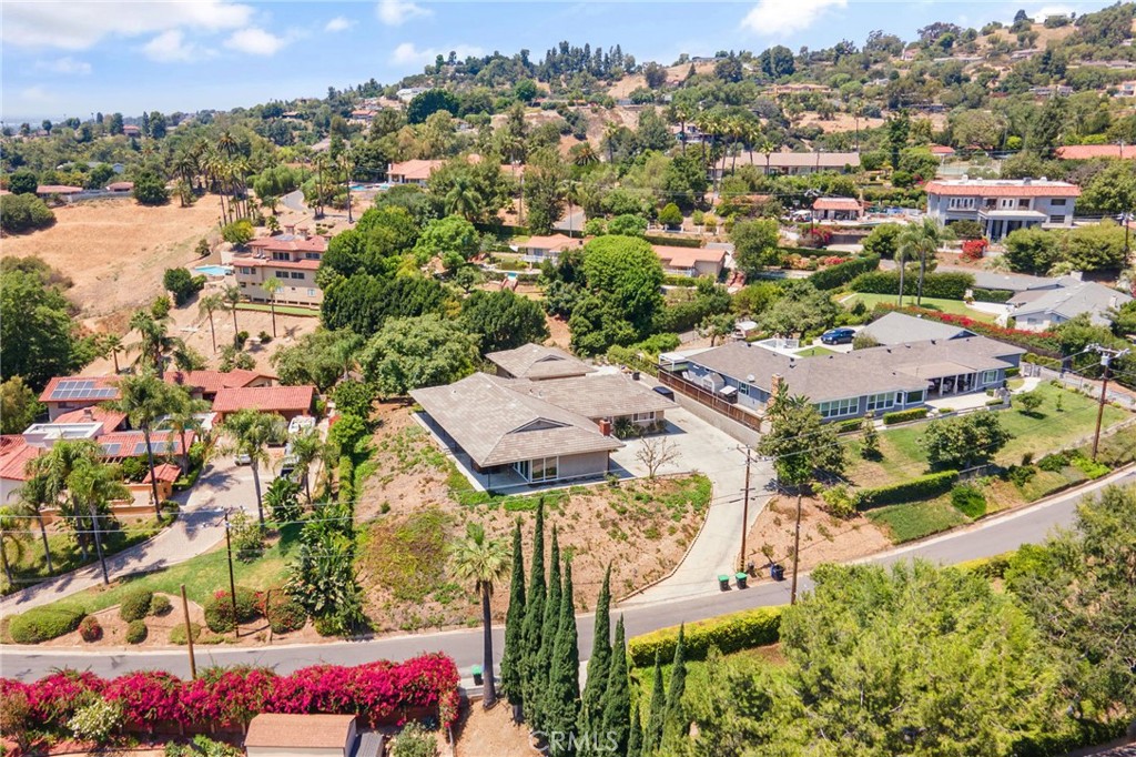 1281 Mayapan Road La Habra Heights, CA 90631 - Photo 55 of 65 an aerial view of residential houses with outdoor space and trees