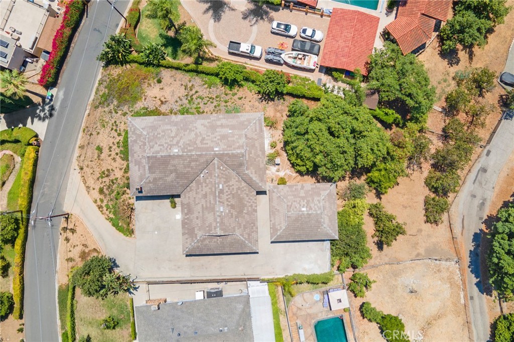 1281 Mayapan Road La Habra Heights, CA 90631 - Photo 63 of 65 an aerial view of a house with a yard