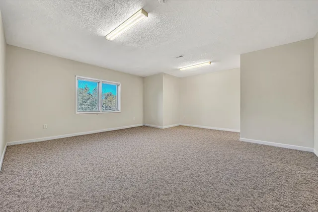 a view of a lake with a city