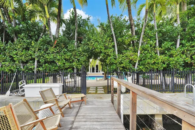 a view of balcony with wooden floor and outdoor seating