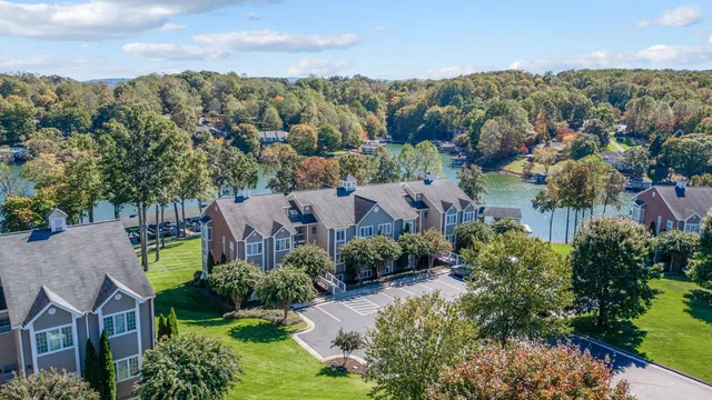 an aerial view of multiple house