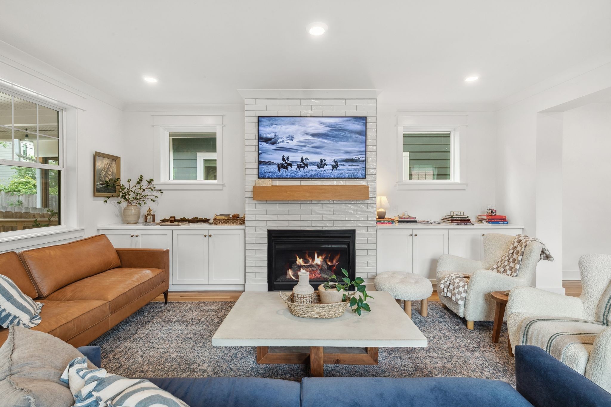 423 A American Road Nashville, TN 37209 - Photo 18 of 47 a living room with furniture and a fireplace