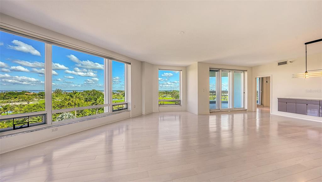 455 Longboat Club Road, Unit 608 Longboat Key, FL 34228 - Photo 10 of 57 Living room/Dining room area with amazing views.